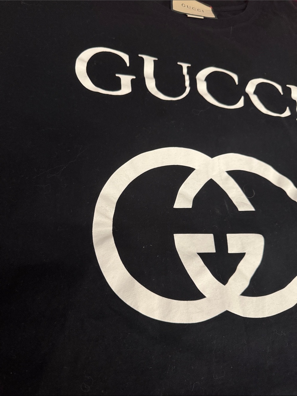 GUCCI Black Logo Crewneck T-Shirt for Men/Women XXXL - Picture 6 of 9